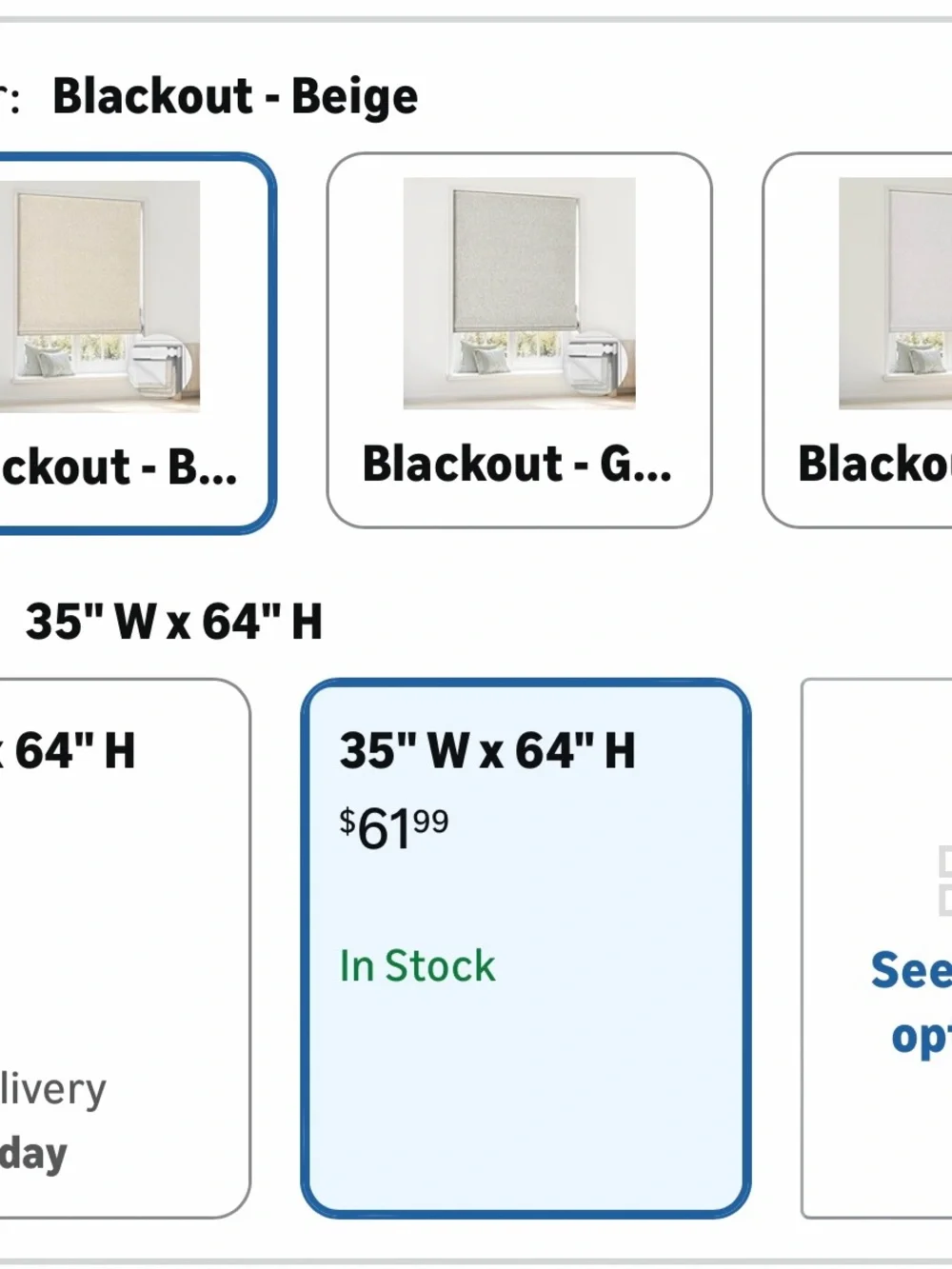 Blackout No Drill Blinds, Cordless Roman Shade (LazBlinds)